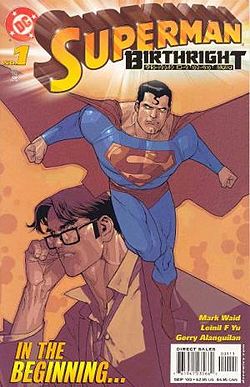 עטיפת החוברת Superman: Birthright #1 מספטמבר 2003, אמנות מאת לייניל פרנסיס יו.