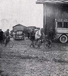 Carlo Durando e Luigi Ganna al passo del Sestriere, Giro d'Italia 1914