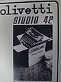 Pubblicità della macchina da scrivere Olivetti «Studio 42» su Oggi