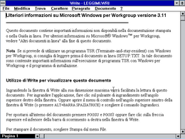 Write su Windows for Workgroup 3.11