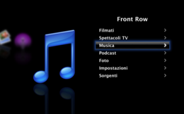 Front Row su Mac OS X Leopard