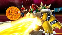 Mario affronta Bowser