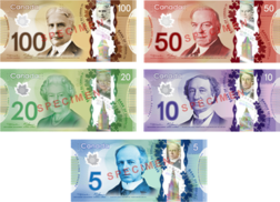 캐나다 달러 지폐의 앞면