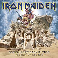 Обложка альбома Iron Maiden «Somewhere Back In Time: The Best of 1980–1989» (2008)