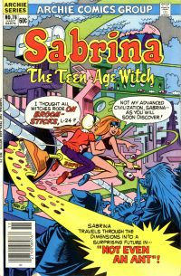 Sabrina the Teenage Witch № 76 (ноябрь 1982). Автор обложки — Стэн Голдберг. Оригинальное название стилизовано под Sabrina: The Teen-Age Witch.