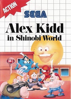 Обложка европейской версии игры Alex Kidd in Shinobi World