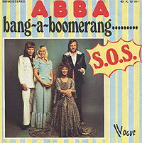 Обложка сингла ABBA «Bang-A-Boomerang» (1975)