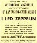 Афиша концерта Led Zeppelin в Милане, использованная для продвижения европейского турне группы 1971 года