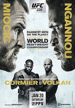 Постер UFC 220: Миочич - Нганну