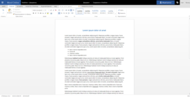 Скриншот приложения Word из пакета Microsoft 365 Online