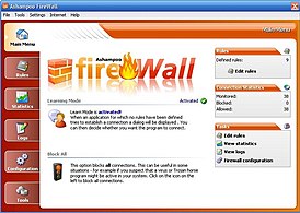 Скриншот программы Ashampoo Firewall