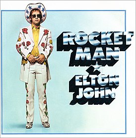 Обложка сингла Элтона Джона «Rocket Man» (1972)