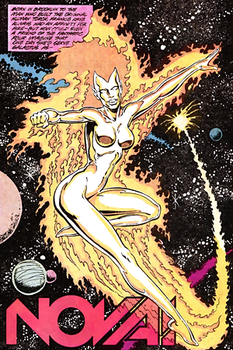 Нова в Silver Surfer Annual #1 (1988). (Художник — Рон Лим).