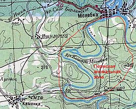 Расположение Пермской аномальной зоны