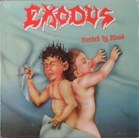 Обложка альбома Exodus «Bonded by Blood» (1985)