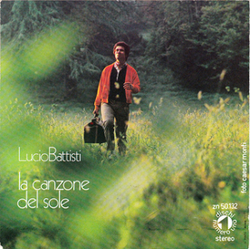 Обложка сингла Лучо Баттисти «La canzone del sole» (1971)