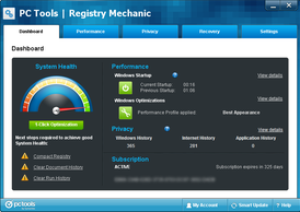 Скриншот программы Registry Mechanic