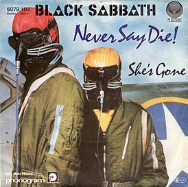 Обложка сингла Black Sabbath «Never Say Die» (1978)