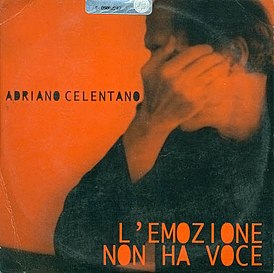 Обложка сингла Адриано Челентано «L’emozione non ha voce» (1999)