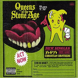 Обложка сингла Queens of the Stone Age «3's & 7's» (2007)