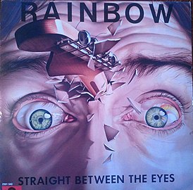 Обложка альбома Rainbow «Straight Between the Eyes» (1982)