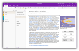 Скриншот программы Microsoft OneNote