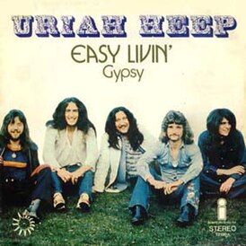 Обложка сингла Uriah Heep «Easy Livin’» (1972)