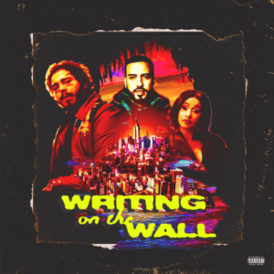 Обложка сингла French Montana при участии Post Malone, Карди Би и Rvssian «Writing on the Wall» (2019)