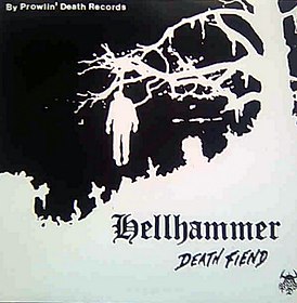 Обложка альбома Hellhammer «Death Fiend» (1983)