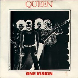 Обложка сингла Queen «One Vision» (1985)