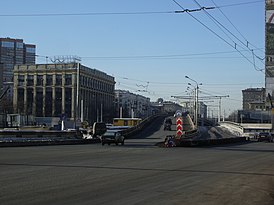 Волоколамская эстакада на Соколе. Вид в сторону Волоколамского шоссе.