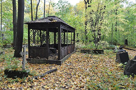 Беседка-склеп на Смоленском лютеранском кладбище, где проводил время Немец