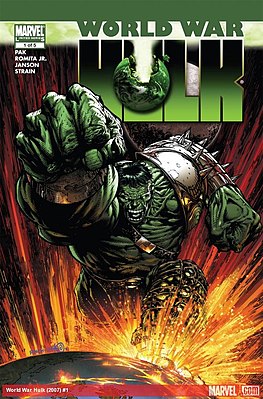 Обложка комикса World War Hulk 1 (август 2007) Художник — Дэвид Финч