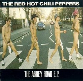 Обложка альбома Red Hot Chili Peppers «The Abbey Road E.P.» (1988)