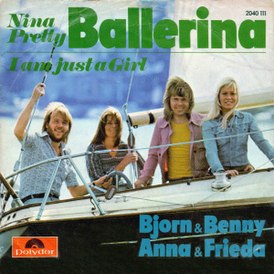 Обложка сингла Bjorn & Benny, Anna & Frieda «Nina, Pretty Ballerina» (1973)