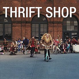 Обложка сингла Macklemore и Райана Льюиса при участии Wanz «Thrift Shop» ()