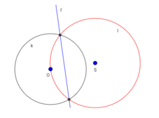 Слика круга '"`UNIQ--postMath-0000008C-QINU`"' који садржи тачку '"`UNIQ--postMath-0000008D-QINU`"', центар круга '"`UNIQ--postMath-0000008E-QINU`"', при инверзији у односу на круг '"`UNIQ--postMath-0000008F-QINU`"', је права '"`UNIQ--postMath-00000090-QINU`"' која не садржи '"`UNIQ--postMath-00000091-QINU`"'.