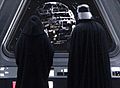 Palpatine ve Darth Vader I. Ölüm Yıldızı'nın inşaatını izliyorlar.