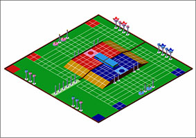 Sân thi đấu Robocon 2011.