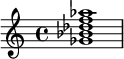  \chordmode { ges1:maj9 } 