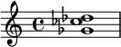  \chordmode { ges1:sus4 } 