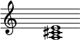 
\relative c'{
\override Staff.TimeSignature #'stencil = ##f
\cadenzaOn s1 <a cis e> s1 \cadenzaOff
}
