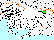 Location of Tsugu in Aichi Prefecture