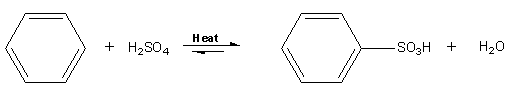 A benzol szulfonsavvá történő szulfonálása