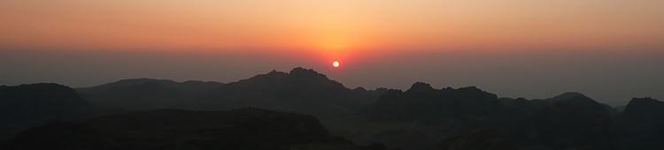 Sunset over Peta, Jordan