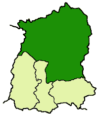 Positionskarte des Distrikts North Sikkim