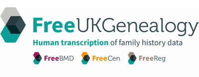 Free UK Genealogy's social banner