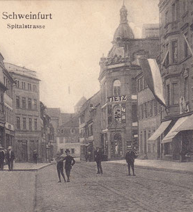 Warenhaus Tietz in der Schweinfurter Spitalstraße um 1900