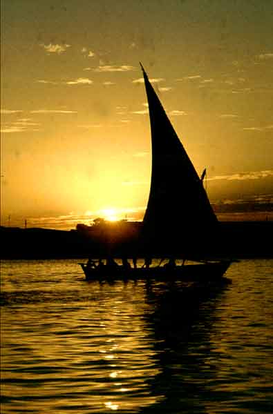 Een dhow bij Karachi.