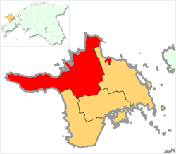 Karte von Estland, Position von Hiiu hervorgehoben